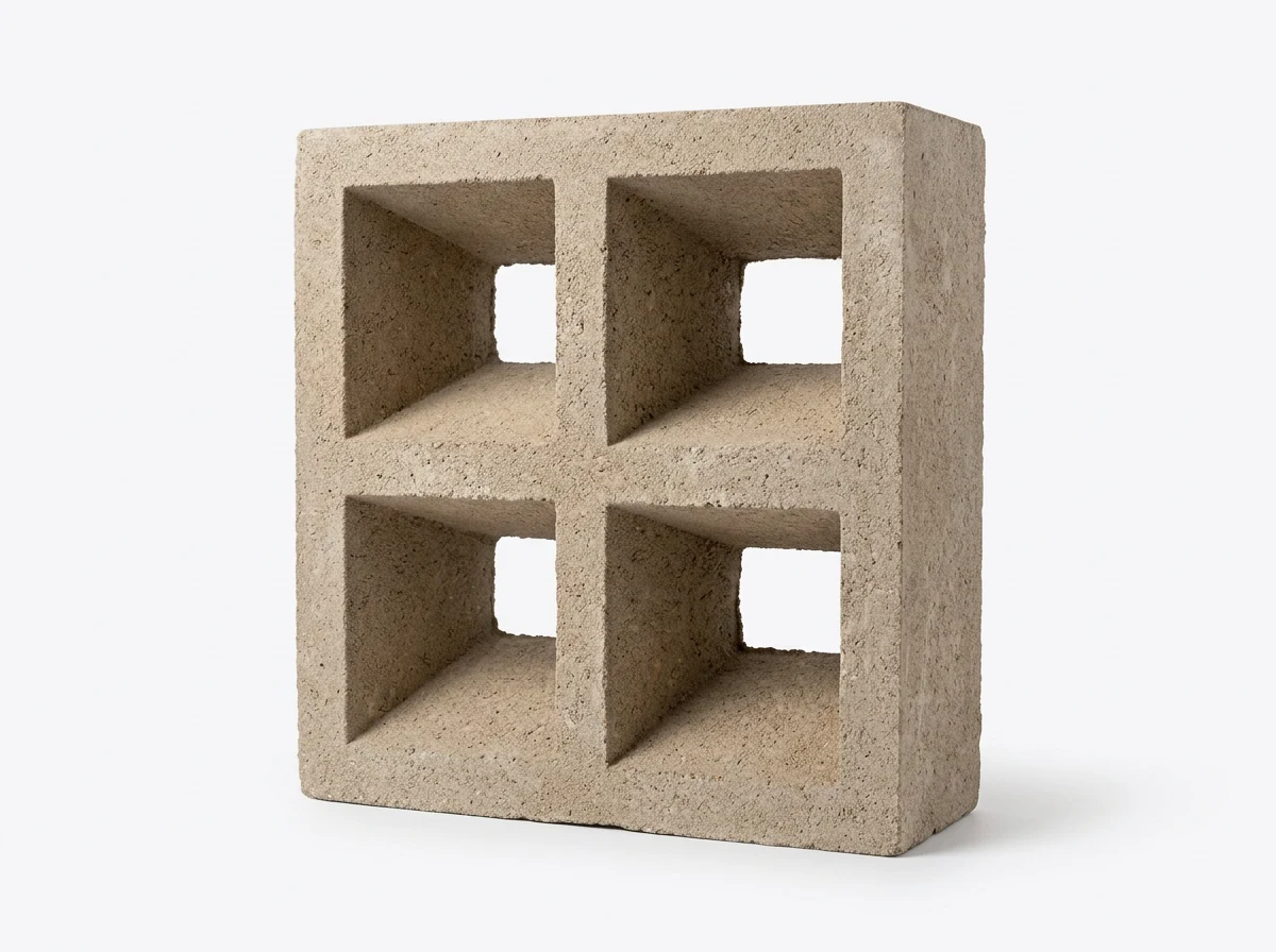Cobogós quadrados 20 × 20 cm — Furo inclinado