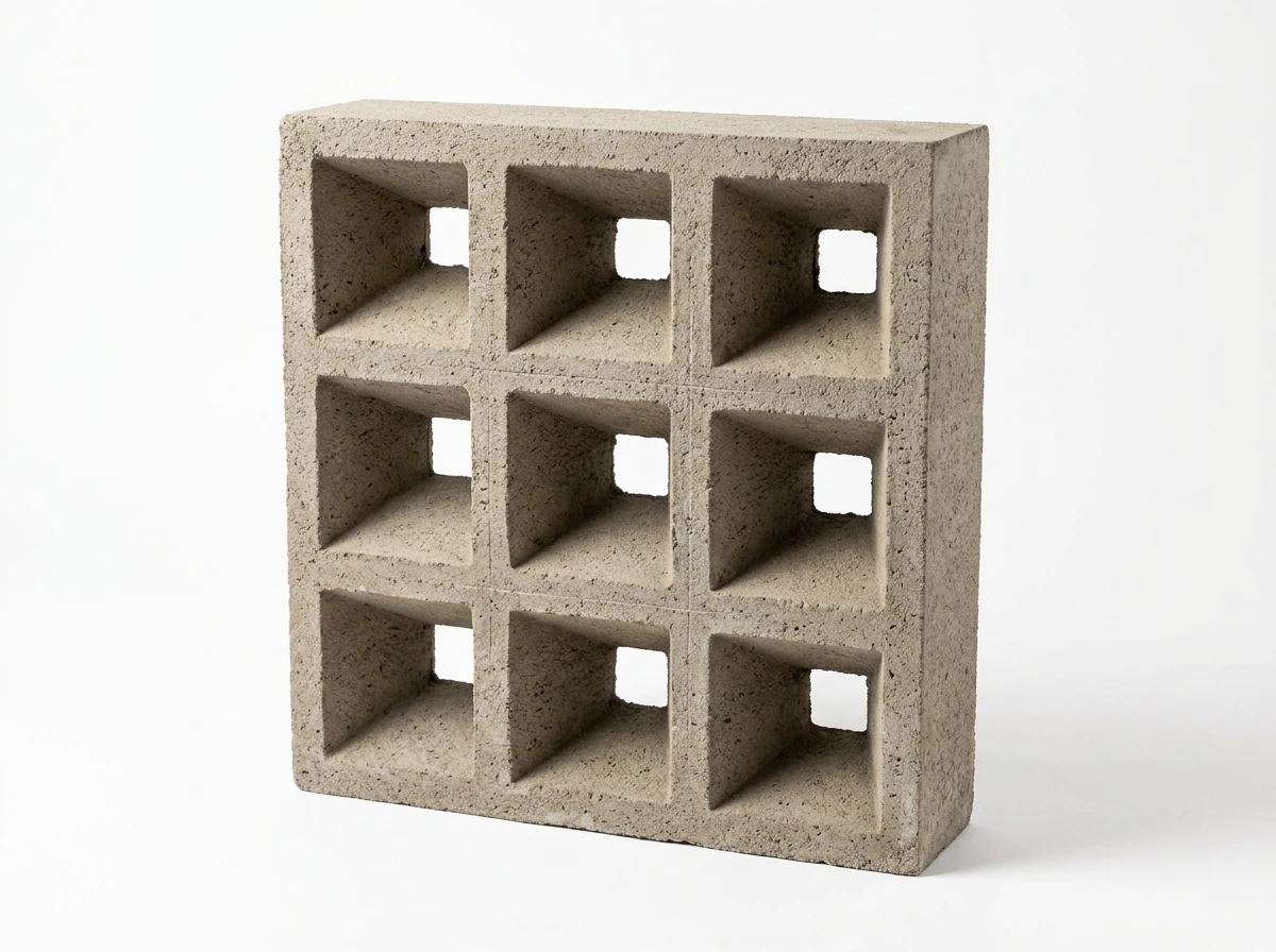 Cobogós quadrados 40 × 40 cm — Grade 3 × 3