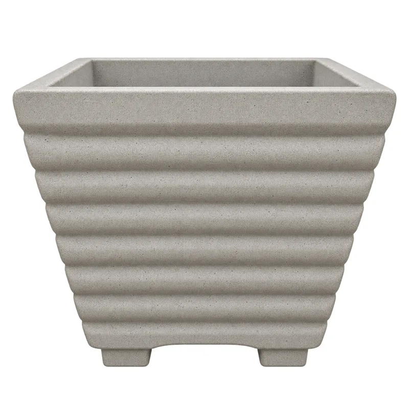VASO 23 — Listrado, vaso pré-moldado de concreto